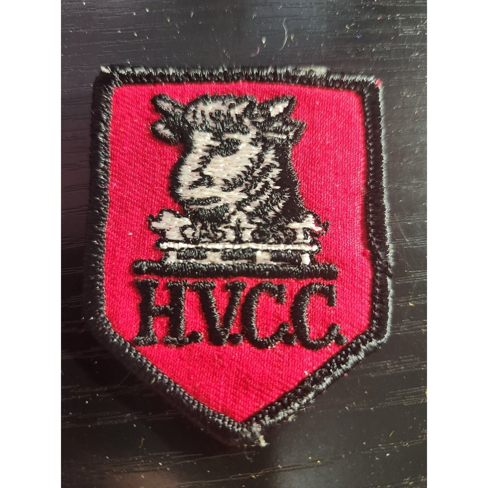 HVCC Ram Head Patch Embroidered Sew-On Shield Red Black White